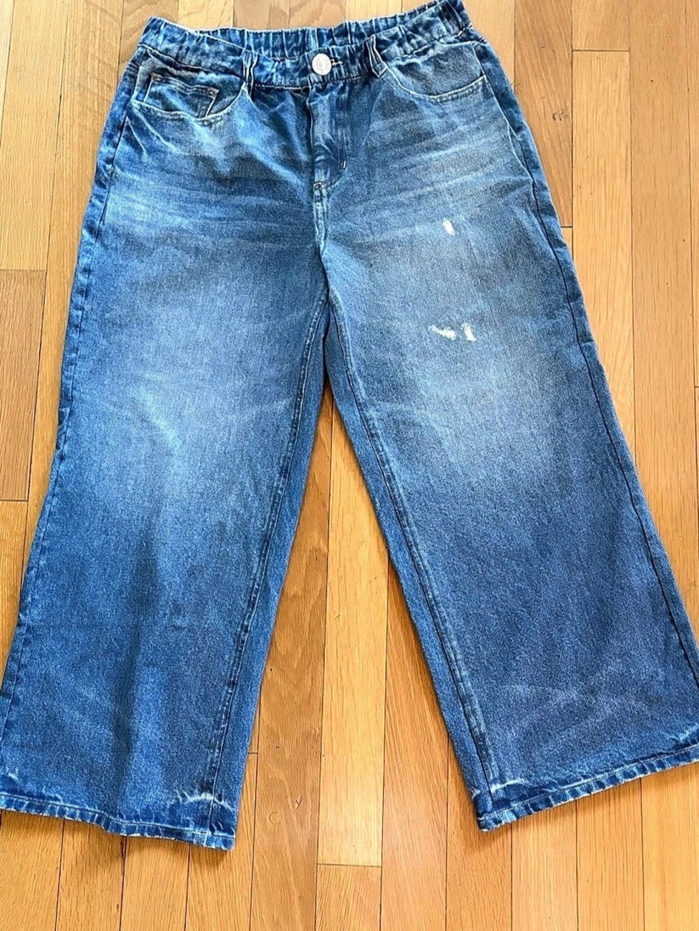 Halara Flex™ High-Waisted Pockets Washed Casual Wide Leg Jeans Wide Leg Jeans XL